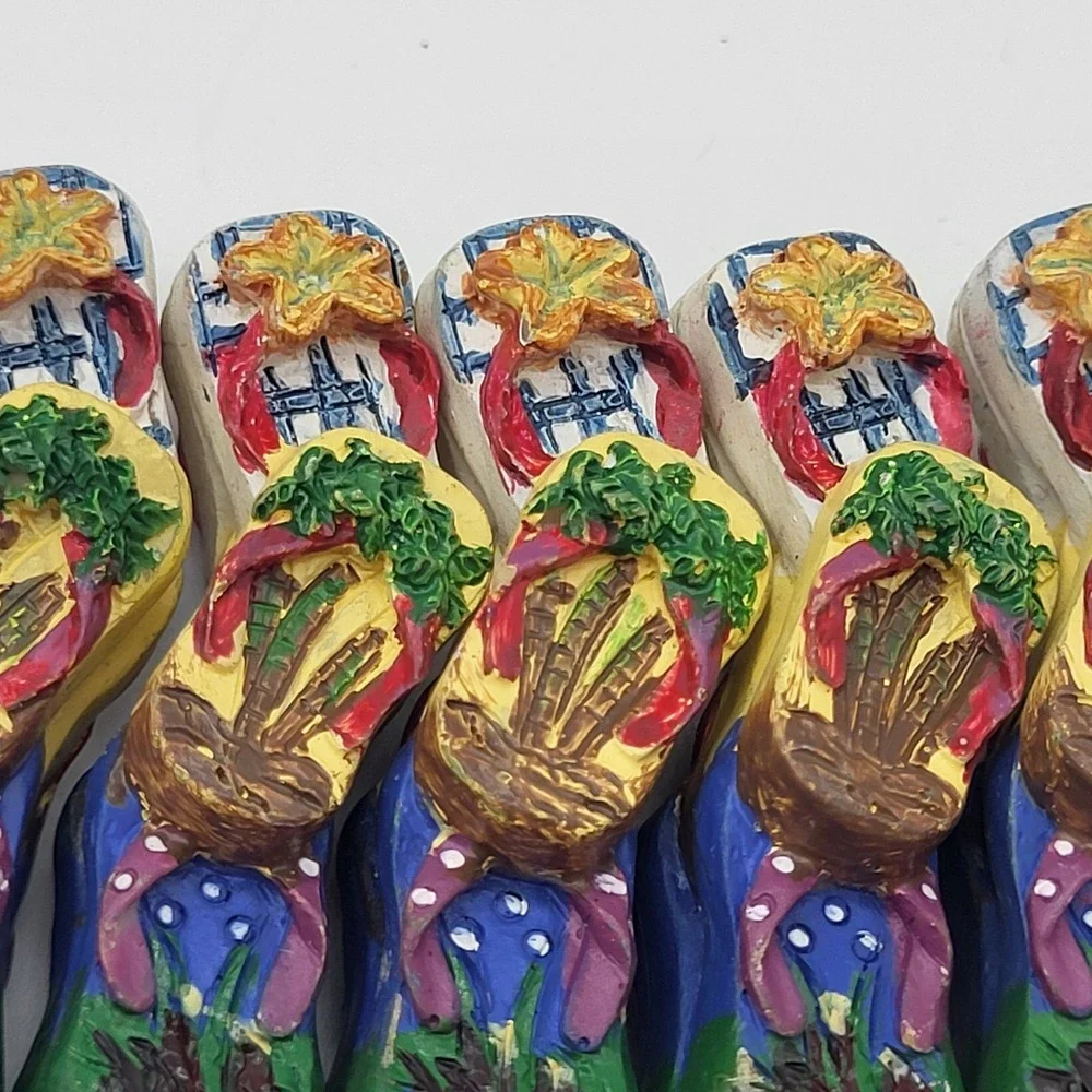 Appetizer Forks Novelty Flip Flops, Palm Trees & Fish Summer Cocktail Set Of 8